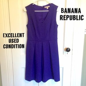 Offers! BR Fit & Flare Royal Purple Dress & Belt